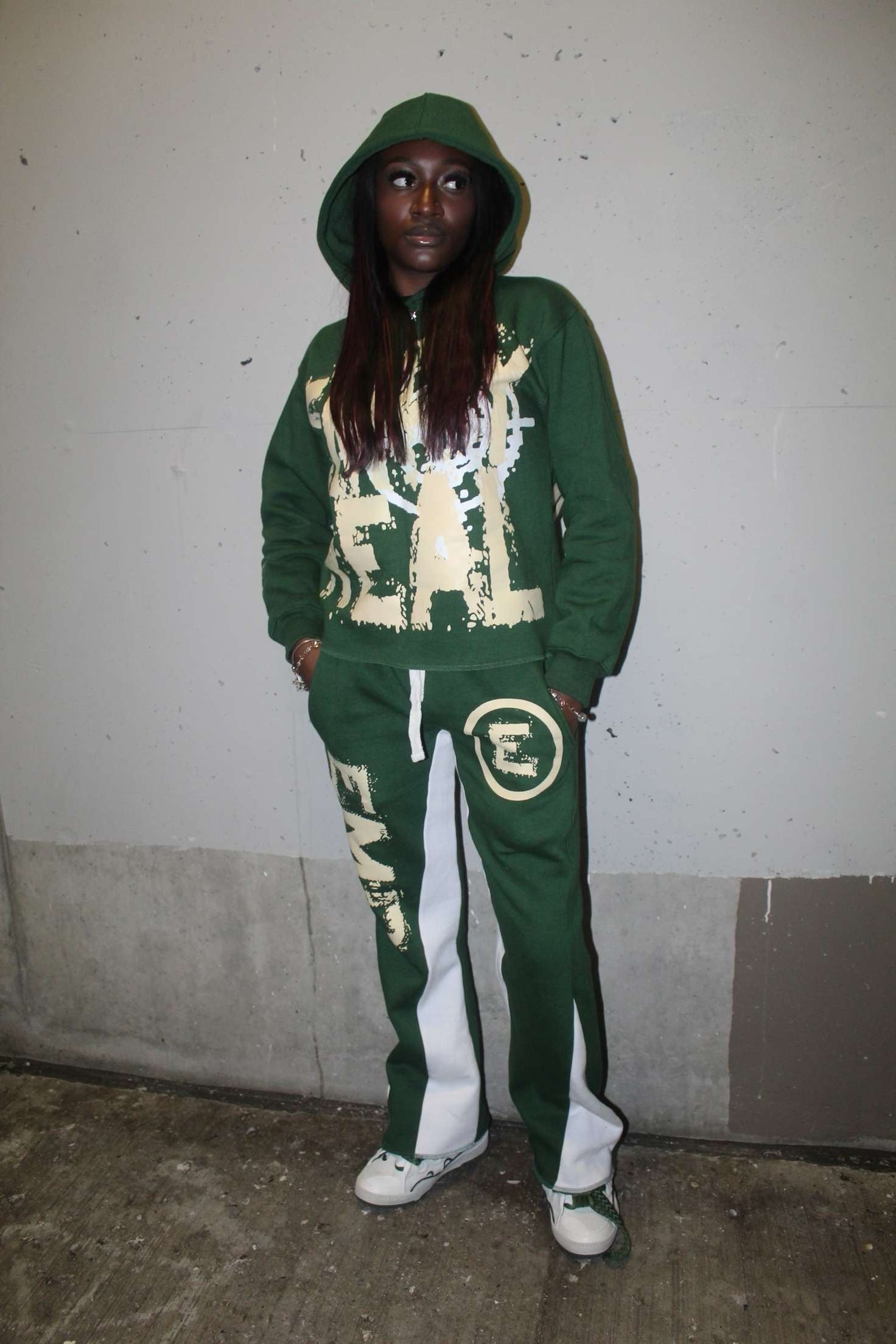 “Target” EMP Sweatpants(Green/Cream)