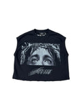 BLACK FOCUS SLEEVELESS TEE