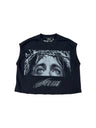 BLACK FOCUS SLEEVELESS TEE