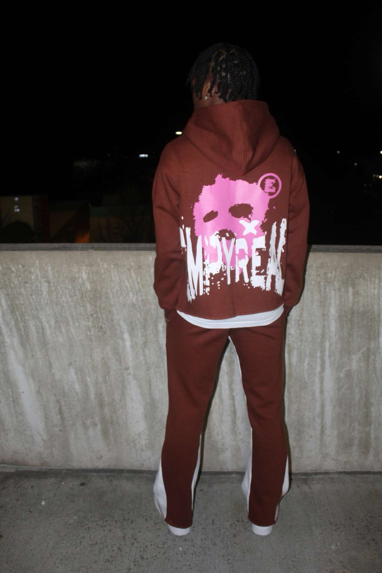 “Target” EMP Hoodie(Brown/Pink)