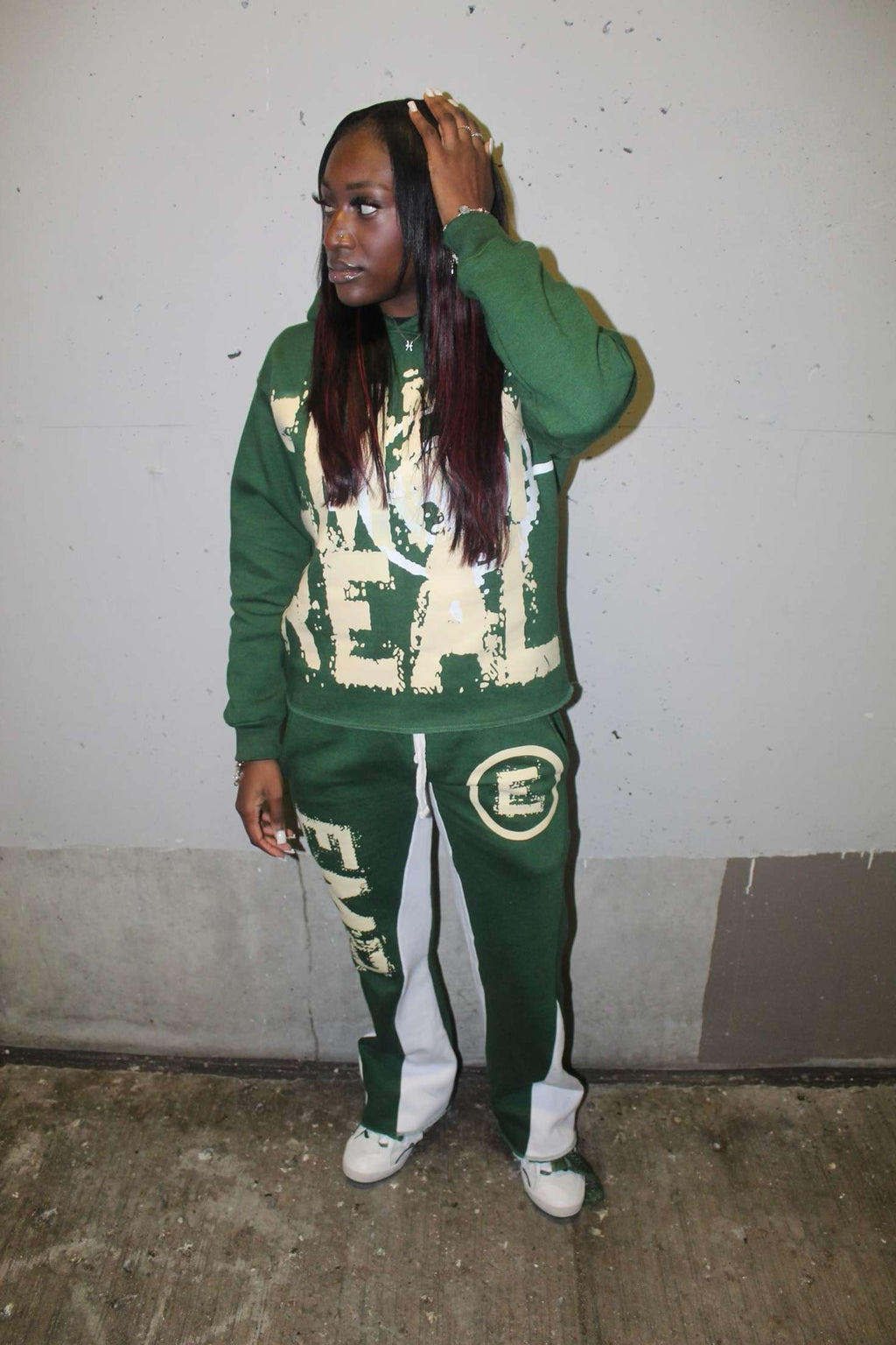 “Target” EMP Hoodie (Green/Cream)