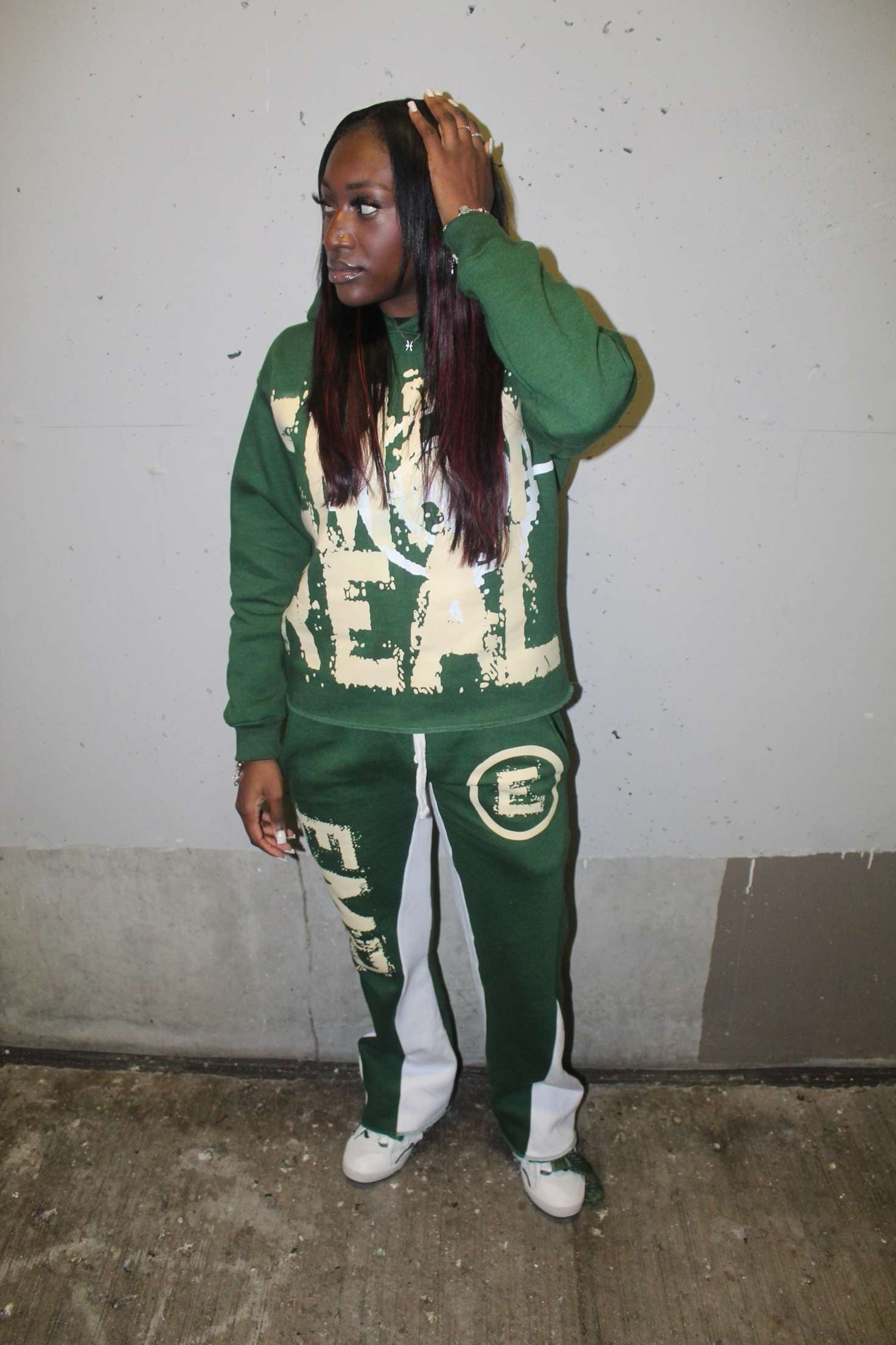 “Target” EMP Hoodie (Green/Cream)