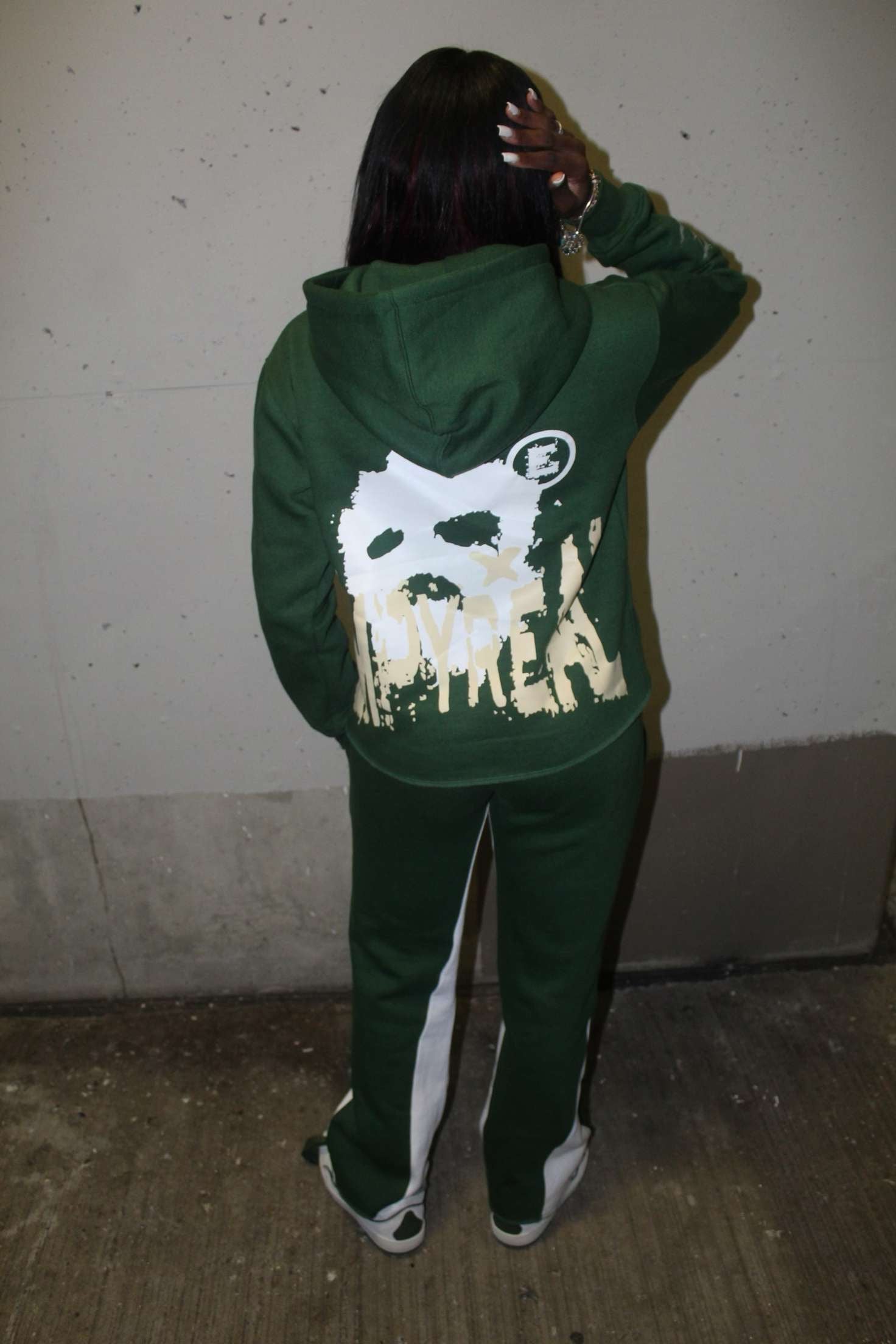 “Target” EMP Hoodie (Green/Cream)