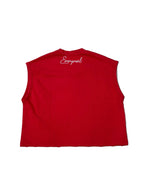 RED FOCUS SLEEVELESS TEE