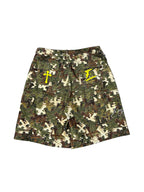 DEBT PAID CROSS CAMO CARGO SHORTS