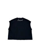 BLACK FOCUS SLEEVELESS TEE